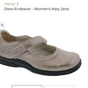 DREW Women's Mary Jane Flats - Metallic Beige
